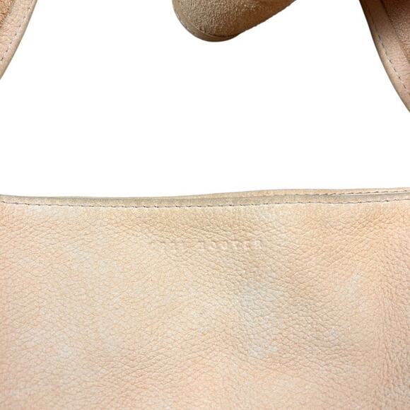 Ceri Hoover Suede Leather Tan Brown Boho Hobo Shoulder Bag Purse Tote Slouchy - Picture 5 of 12